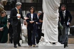 Queen Sonja of Norway at Orsay Museum in Paris FA