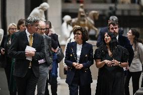 Queen Sonja of Norway at Orsay Museum in Paris FA