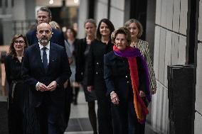 Queen Sonja of Norway at Orsay Museum in Paris FA