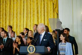 President Biden Welcomes Champion Gotham F.C. Team To The White House