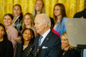 President Biden Welcomes Champion Gotham F.C. Team To The White House