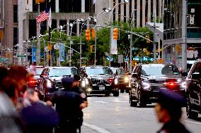 Biden Motorcade On 6th Avenue - NYC