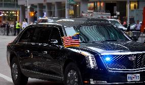 Biden Motorcade On 6th Avenue - NYC