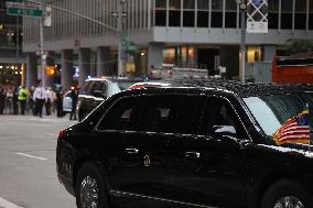 Biden Motorcade On 6th Avenue - NYC