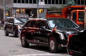 Biden Motorcade On 6th Avenue - NYC