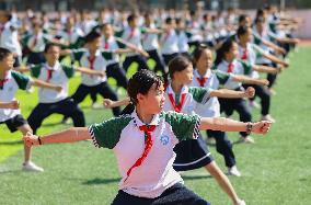 Students Practice Martial Arts