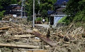 Aftermath of heavy rain in Ishikawa Pref.