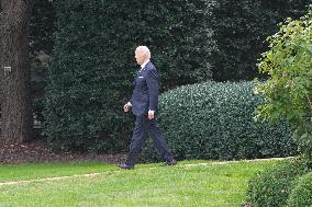 President Biden Departs The White House For New York