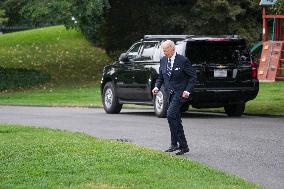 President Biden Departs The White House For New York