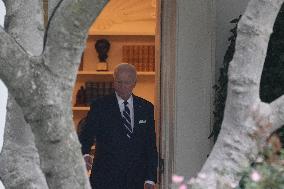 President Biden Departs The White House For New York