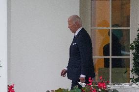 President Biden Departs The White House For New York