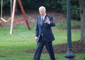 President Biden Departs The White House For New York