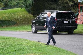 President Biden Departs The White House For New York