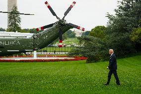 President Biden Departs The White House For New York