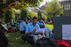 Distribution Of Electronic Voting Machines (EVM) On The Eve Of The Second Phase Of Voting During Assembly Elections In Kashmir