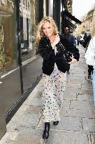 PFW - Kate Moss Arrives At Hotel Costes