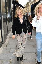 PFW - Kate Moss Arrives At Hotel Costes
