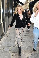 PFW - Kate Moss Arrives At Hotel Costes