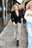PFW - Kate Moss Arrives At Hotel Costes
