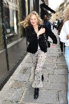 PFW - Kate Moss Arrives At Hotel Costes