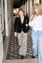 PFW - Kate Moss Arrives At Hotel Costes
