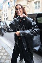 PFW - Bella Hadid Arrives At YSL Rehersals