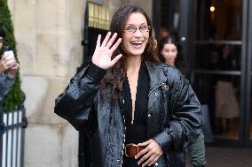 PFW - Bella Hadid Leaves Hotel de Crillon