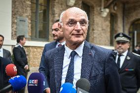 French Justice Minister Didier Migaud visits Paris-la-Sante prison in Paris FA