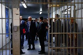 French Justice Minister Migaud Visits Paris-La-Sante Prison - Paris