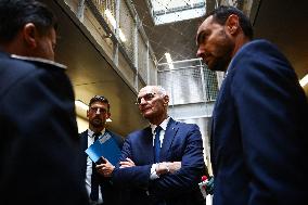 French Justice Minister Migaud Visits Paris-La-Sante Prison - Paris