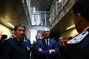 French Justice Minister Migaud Visits Paris-La-Sante Prison - Paris