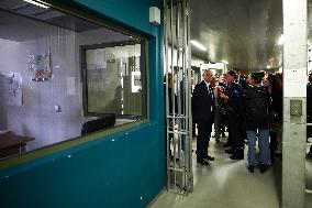 French Justice Minister Migaud Visits Paris-La-Sante Prison - Paris