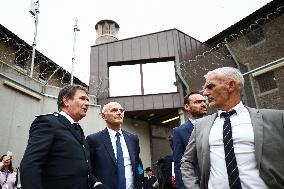 French Justice Minister Migaud Visits Paris-La-Sante Prison - Paris