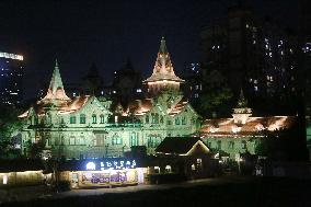 A Light Show at Hengshan Moller Villa Hotel in Shanghai