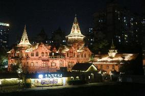 A Light Show at Hengshan Moller Villa Hotel in Shanghai