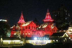 A Light Show at Hengshan Moller Villa Hotel in Shanghai