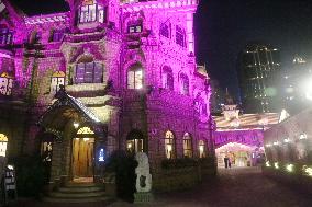 A Light Show at Hengshan Moller Villa Hotel in Shanghai