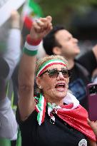 Iranian Opposition Protest Outside The UN - NYC