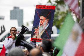 Iranian Opposition Protest Outside The UN - NYC