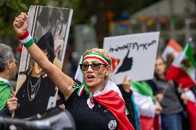 Iranian Opposition Protest Outside The UN - NYC