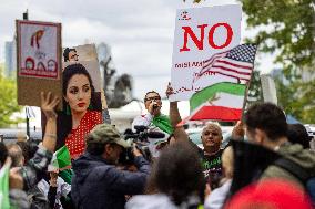 Iranian Opposition Protest Outside The UN - NYC