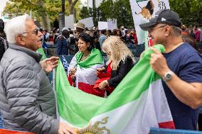 Iranian Opposition Protest Outside The UN - NYC