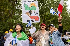 Iranian Opposition Protest Outside The UN - NYC