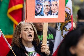 Iranian Opposition Protest Outside The UN - NYC