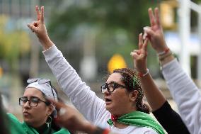 Iranian Opposition Protest Outside The UN - NYC