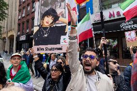 Iranian Opposition Protest Outside The UN - NYC