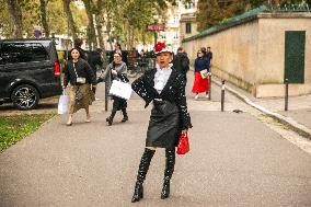 PFW - Street Style Outside Dior