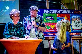 Princess Margriet At Children's Postage Stamps Unveiled - Netherlands