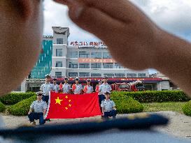 Firefighters And National Flag Photo Activity