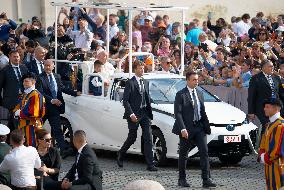 Pope Francis Leads Wednesday's General Audience In Saint Peter's Square, Vatican City